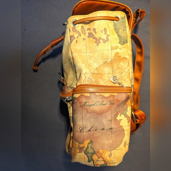 World map vintage small backpack - Picture 2 of 4